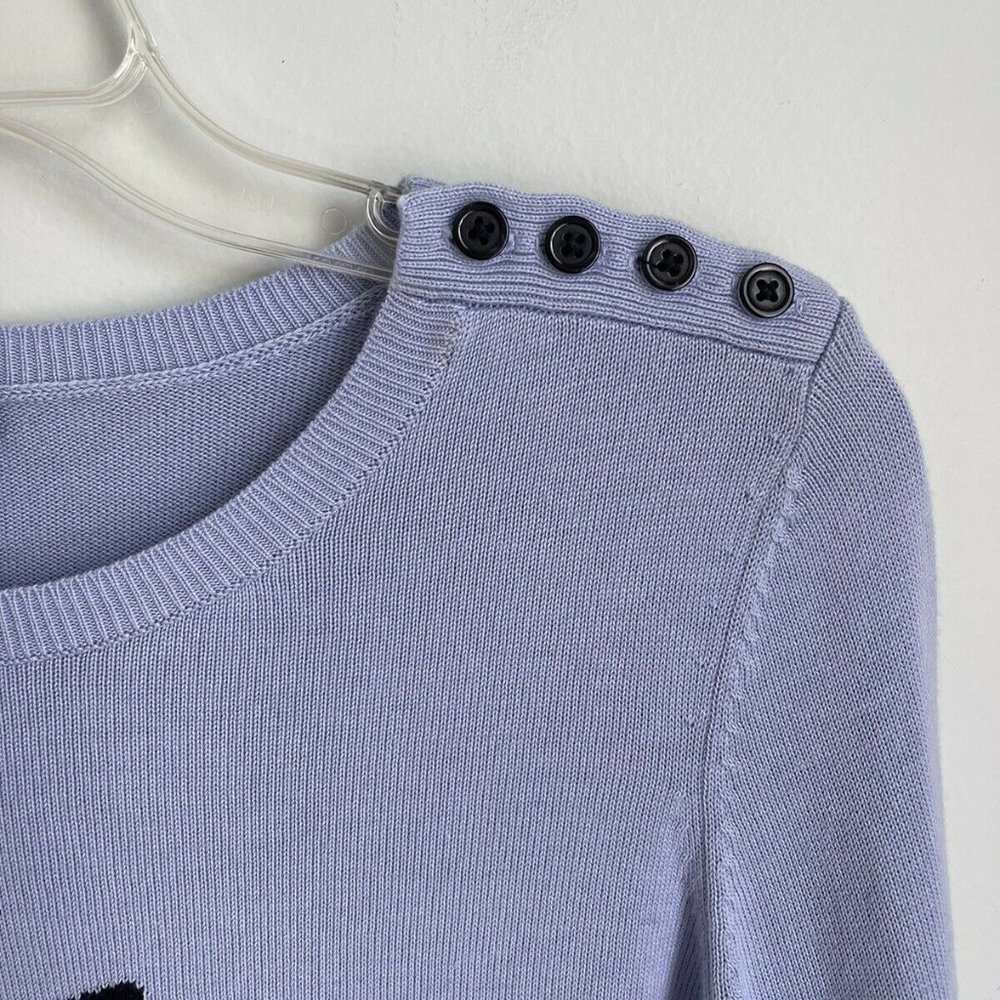 Talbots Blue Long Nautical Anchor Sweater - Picture 4 of 6